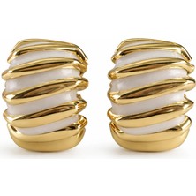 Felix Accessories Midnight Twist Küpe Beyaz