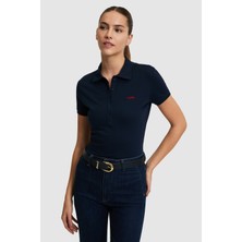 U.S. Polo Assn. Kadın Lacivert Basic Tişört 50323461-VR033