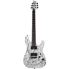 Schecter C-1 Ink Bomb Elektro Gitar (Black Ink Splatter)