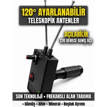 MurayTekno Frekanslı Ayrımlı Alan Tarama Cihazı Boşluk Mineral Gümüş Altın | 120 Derece Ayarlanabilir Açılabilir Teleskobik Antenli Son Teknoloji