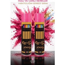 ArtMaster Pembe Sprey Boya 200 ml 2 Adet Südor Hızlı Kuruyan Renkli Profesyonel Canlı Renk Ahşap Plastik Demir Metal Porselen Cam