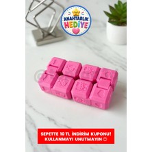 Pembe Stres Küpü, Kadınlar ve Kız Çocukları için Stres Küpü (Anahtarlık Hediyeli)