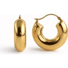 Felix Accessories Orlena Curve Hoop Küpe Gold