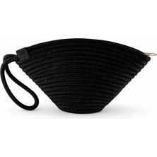 Felix Accessories Luna Çanta – Siyah El Yapımı Örgü Clutch & El Çantası