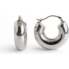 Felix Accessories Orlena Curve Hoop Küpe Silver