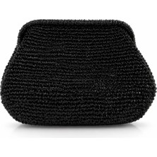 Felix Accessories Aria Çanta – Siyah El Yapımı Örgü Clutch & El Çantası