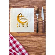 Ozcmax Ramazan Temalı Yaldız Baskılı Peçette