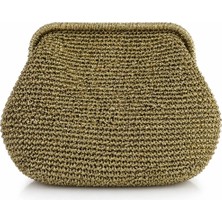 Felix Accessories Aria Çanta – Gold El Yapımı Örgü Clutch & El Çantası