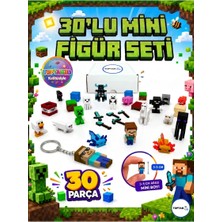 Mini Figür Minecraft Oyuncak Seti - Minecraft Mini Figür Seti, Hediyelik Minecraft 30 Parça Set (Kutusuz)