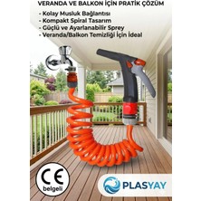 Plasyay Spiral Sulama Yıkama Hortum Rekorlu ve Yeni Model Tetikli Uzun Fiskiye Başlıklı Setler