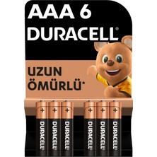 Duracell Alkalin Aaa Ince Kalem Pil 1,5 V (LR03 / MN2400) 6 Lı Paket 2 Adet
