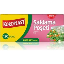 3 Adet Koroplast Orta Boy Saklama Poşeti 120 Li 24X38 cm