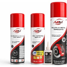 Aem Balata Temizleyici - Pas Sökücü - Hızlı Yapıştırıcı Seti 3lü Set
