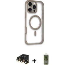 Marsilyan™- iPhone 14 Pro Max Kılıf Eksen Klasik Koleksiyonu - Siyah Joko Magic 5d Hayalet Cam + Gold Raze Metal Kamera Lens