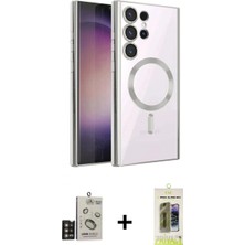 Marsilyan™- Galaxy S24 Ultra Kılıf Nova Işık Özel Seri - Siyah Joko Magic 5d Hayalet Cam + Gold Bilvis Titan Kamera Lens