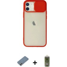 Marsilyan™- iPhone 12 Kılıf Vadi Çizgi - Siyah Joko Magic 5d Hayalet Cam + Gold Metal Kamera Lens Koruma Cam