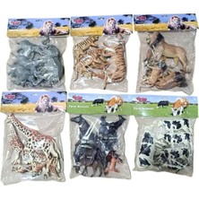 Küçük Hazine SH-P9904-07AL 6 Ast 7pcs Aslan-Kaplan-Zürafa-Inek-Fil(Tekli Satış)