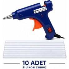 Genaric 20W Silikon Tabancası Sıcak Mum Silikon Yapıştırma Tabancası Hobi Tamir El Sanatı + 10 Adet 30 cm Hediye Silikon Çubuk