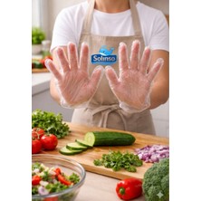 Solınso 🐳şeffaf Poşet Eldiven Tek Kullanımlık Kullan At Eldiven 5 Paket 100’LÜ
