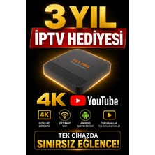 FS1PRO Teknoloji 3 Yıl Iptv Hediyeli FS1PRO Android Tv Box 4K