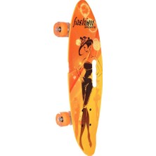 Urfakent 885 Desenli Orta Boy Işıklı Kaykay 60 cm