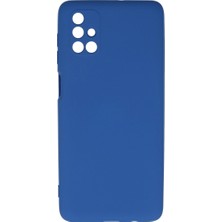 My Best Store Samsung Galaxy M51 Kılıf Nano Içi Kadife Silikon - Mavi