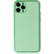 My Best Store Apple Iphone 11 Pro Kılıf Coco Deri Silikon Kapak - Açık Yeşil