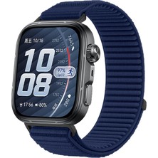 Caseonn Huawei Watch Fit 5 Pro Kordon Hasır Kumaş Nylon Kayış Lacivert