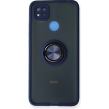 My Best Store Xiaomi Redmi 9c Kılıf Montreal Yüzüklü Silikon Kapak - Lacivert