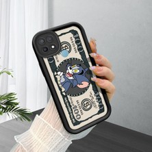 Ucuc Oppo A15/A15S Uyumlu Siyah Silikon Şık Baskı Kılıf Darbeye Dayanıklı Kamera Korumalı