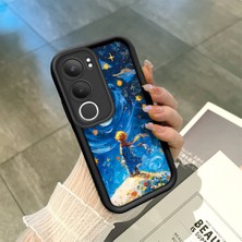 Ucuc Vivo Y19S 4G/Y19S Pro Uyumlu Siyah Silikon Şık Baskı Kılıf Darbeye Dayanıklı Kamera Korumalı