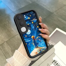 Ucuc Vivo Y31/Y21D Uyumlu Siyah Silikon Şık Baskı Kılıf Darbeye Dayanıklı Kamera Korumalı