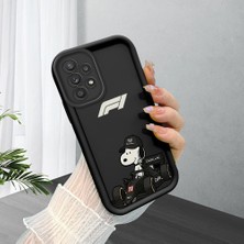 Ucuc Samsung Galaxy A52/A52S Uyumlu Siyah Silikon Şık Baskı Kılıf Darbeye Dayanıklı Kamera Korumalı