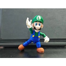 Modellio3D Luigi Figür 15 cm (Pozlanabilir - Büyütülmüş Boy) Super Mario
