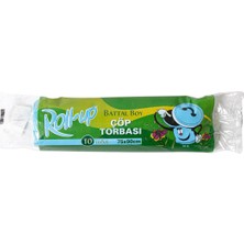 Roll-Up Battal Boy Mavi Çöp Torbası 75X90CM 10 Adet