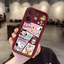 Ucuc Vivo V60 Uyumlu Darbeye Dayanıklı Kamera Korumalı Bordo Silikon Baskı Desenli Kılıf