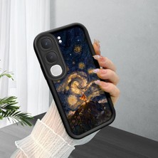 Ucuc Vivo Y31/Y21D Uyumlu Siyah Silikon Şık Baskı Kılıf Darbeye Dayanıklı Kamera Korumalı