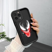 Ucuc iPhone 13 Pro Max Uyumlu Siyah Silikon Şık Baskı Kılıf Darbeye Dayanıklı Kamera Korumalı