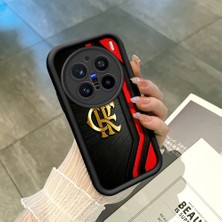Ucuc Vivo X200 Pro Uyumlu Siyah Silikon Şık Baskı Kılıf Darbeye Dayanıklı Kamera Korumalı