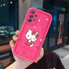 Ucuc Samsung Galaxy A72 Uyumlu Pembe Kırmızı Silikon Kılıf Darbeye Dayanıklı Kamera Koruma
