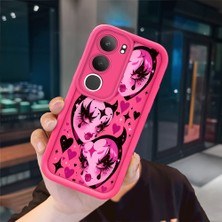 Ucuc Vivo Y19S 4G/Y19S Pro Uyumlu Pembe Kırmızı Silikon Kılıf Darbeye Dayanıklı Kamera Koruma