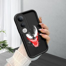 Ucuc Vivo V50 Lite 4g/5g Uyumlu Siyah Silikon Şık Baskı Kılıf Darbeye Dayanıklı Kamera Korumalı