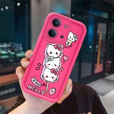 Ucuc Xiaomi Redmi 15C 4g/5g Uyumlu Pembe Kırmızı Silikon Kılıf Darbeye Dayanıklı Kamera Koruma