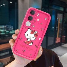 Ucuc Vivo Y31/Y21D Uyumlu Pembe Kırmızı Silikon Kılıf Darbeye Dayanıklı Kamera Koruma