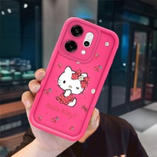 Ucuc Oppo Reno 14 Pro Uyumlu Pembe Kırmızı Silikon Kılıf Darbeye Dayanıklı Kamera Koruma