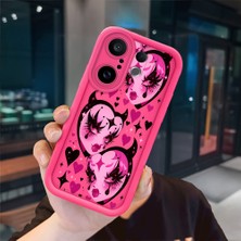Ucuc Vivo X200 Fe Uyumlu Pembe Kırmızı Silikon Kılıf Darbeye Dayanıklı Kamera Koruma