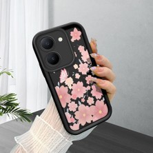Ucuc Vivo Y27 5G/Y27S Uyumlu Siyah Silikon Şık Baskı Kılıf Darbeye Dayanıklı Kamera Korumalı