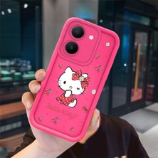 Ucuc Vivo Y27 5G/Y27S Uyumlu Pembe Kırmızı Silikon Kılıf Darbeye Dayanıklı Kamera Koruma