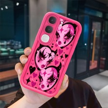 Ucuc Vivo Y31/Y21D Uyumlu Pembe Kırmızı Silikon Kılıf Darbeye Dayanıklı Kamera Koruma