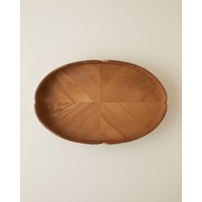 English Home Lena Mdf Dekoratif Tepsi 40 cm Kahverengi